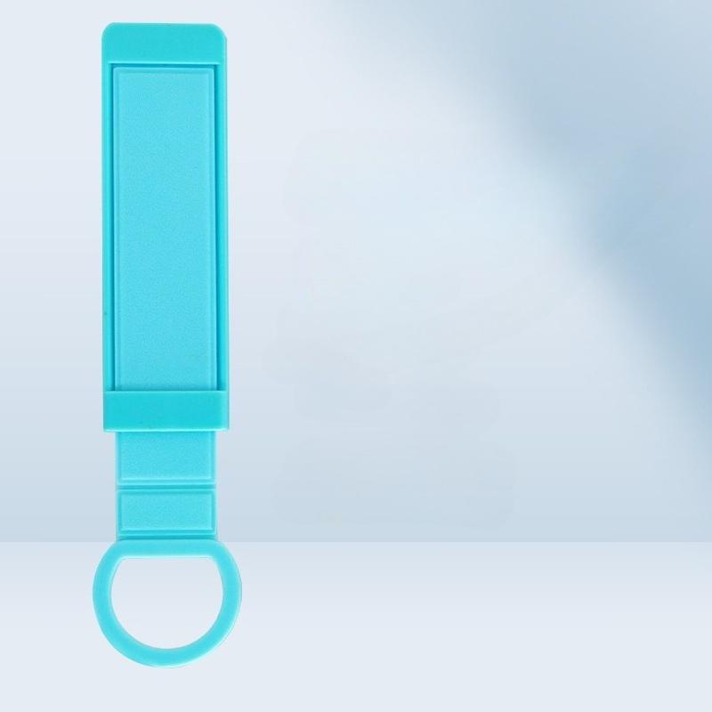 Retractable Phone Grip Stand with Adhesive Base Pull String Phone Holder with Wrist Strap Universal Mobile Phone Kickstand