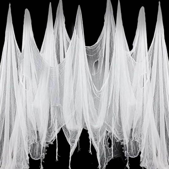 Yousheng Halloween Gauze Cloth Creepy Blood/Black/White Fabric Gauze for Haunted House Outdoor Indoor Yard Halloween Decoration