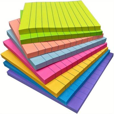 8 set 400 de coli Note lipicioase autoadezive cu markere fluorescente în 8 culori vibrante