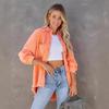 Damen Frühling und Herbst Knopf Casual Langarm Loose Tassel Jeansjacke