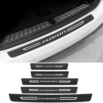 AAANH1 For FUSION Logo Car Door Threshold Sill Protector Anti Scratch Waterproof Protective Film Decals Auto Interior Accessories