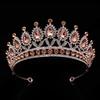Wedding Tiara Bridal Crown Baroque Water Drop Crystal Crown Birthday Wedding Color Crystal Alloy Large Crown