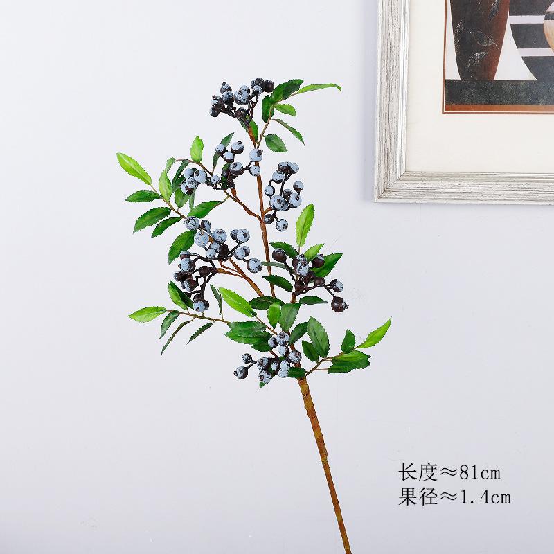 Simulation Blueberry Berry, Fake Lover Fruit Branch Decorative Ornament, Simulation Blueberry Branch