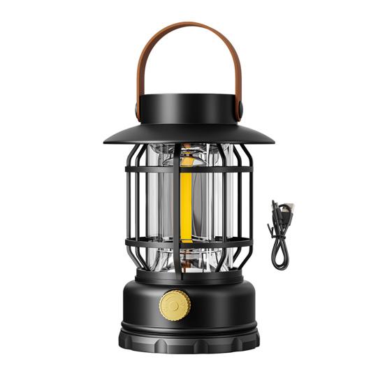 Outdoor Solar Camping Lantern IPX4 Waterproof USB Rechargeable LED Light Super Bright Lightweight Hiking Tent Hanging Emergency Lamp