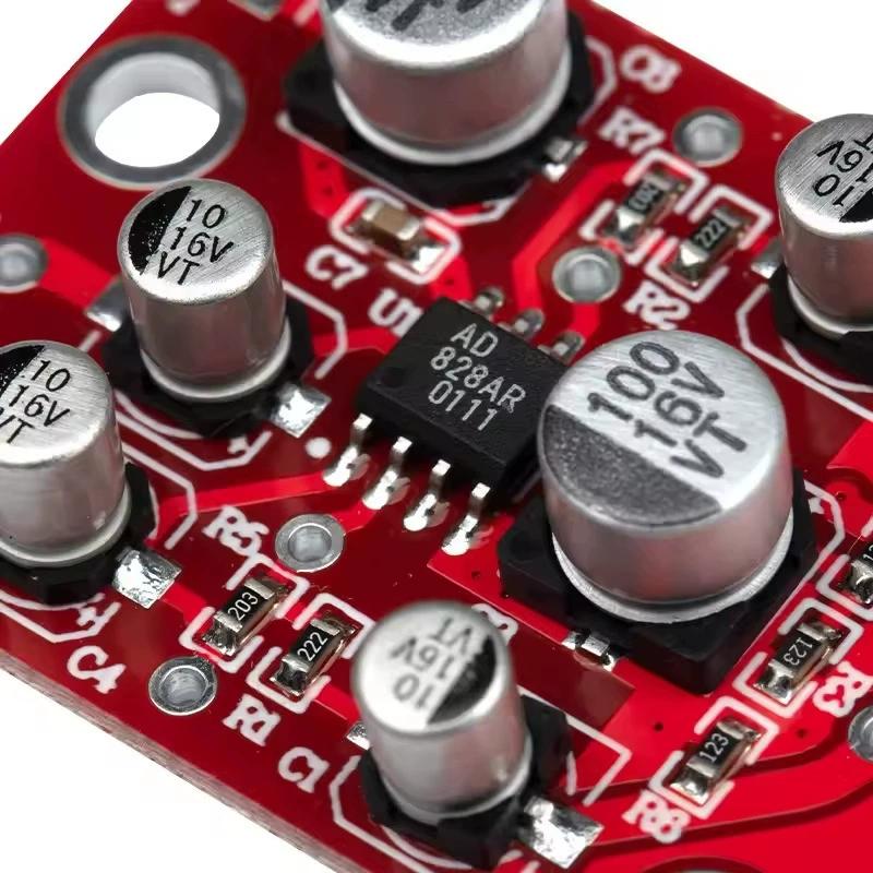 AD828 Stereo Preamp Power Amplifier Board DC5V-15V 12V Plug Play Preamplifier Module for Home Sound System Modification