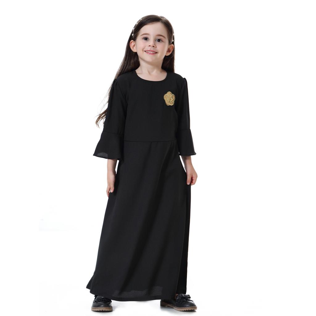 Schweiß muslimische Mädchen Kleid Kinder Kinder islamische Kleidung Dubai Langarm Kleider