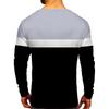 Modisches Lässiges Herren-T-Shirt mit Rundhalsausschnitt, Langarm, bedruckt
