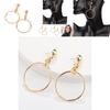 Stunning Gold Geometric Circle Earrings Fashionable Alloy Design For Women