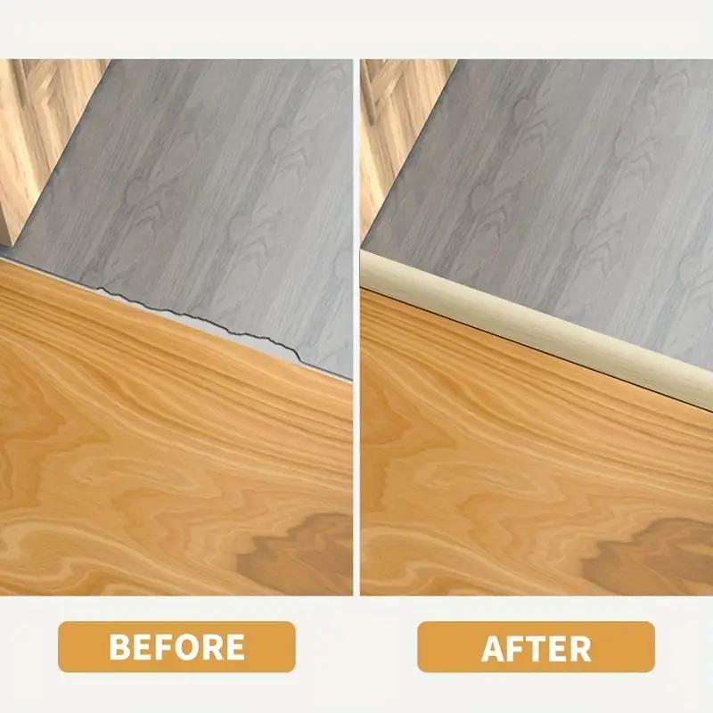 1PC 1mx7.6cm Self-adhesive Wood-like Floor Transition Strip Edge Sealing Strip Floor Joint Stripbottom Anti-collision Rubber