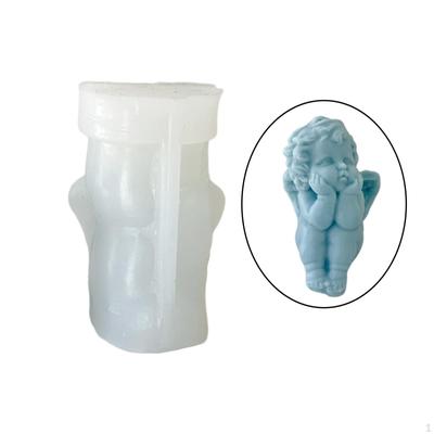 Modello di candela d'angelo decorativo in gesso fai da te, modello in silicone, fusione di resina epossidica per la realizzazione