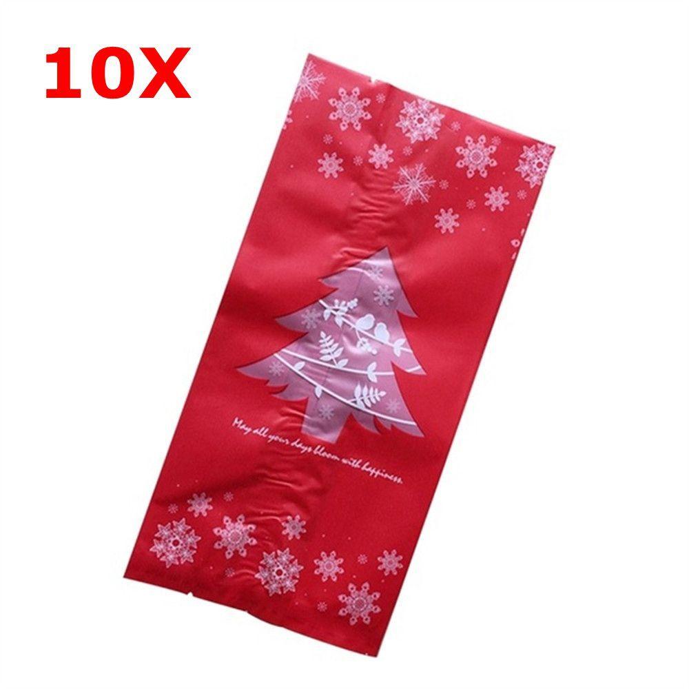 

10/20pcs Kitchen Pastry Tools Christmas Tree Packing Bags Candy Pockets Baking Supplies Cookies Bag 10 красный