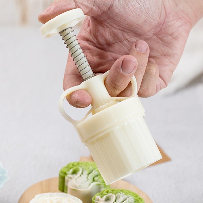 Jades Cabbage Pastries Molds Hand Pressed Mooncakes Maker Bean Pastes Cake Mould Dessert Bakewares for Cooking Lover