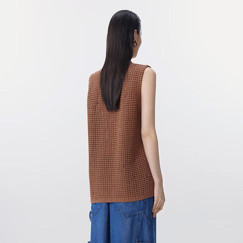 JNBY Summer V-Neck Open Front Knit Vest