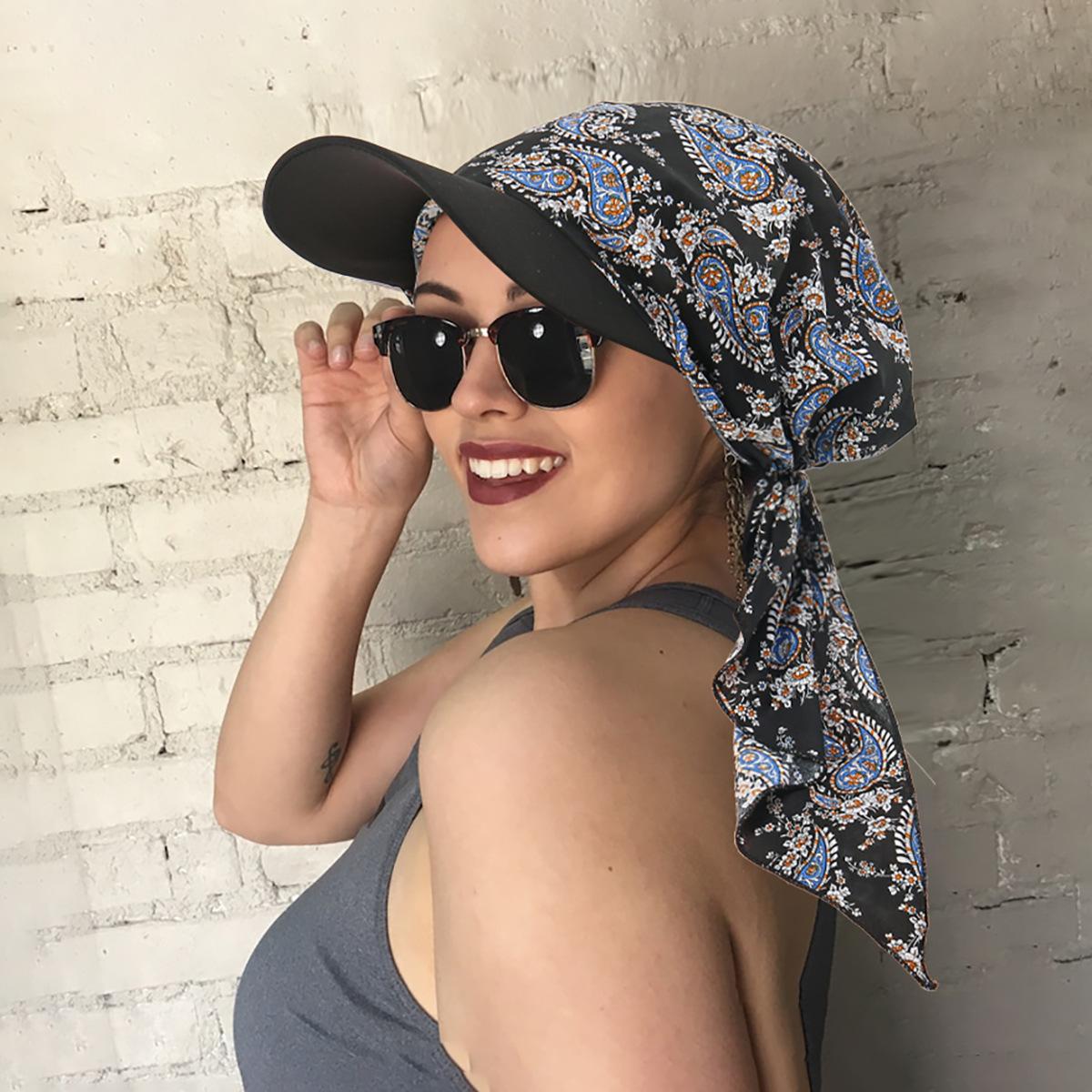 

Printed Muslim Hijab Cap Women Baseball Wrap Head Ramadan Headwear Turban Bonnet Hat