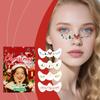 4pcs Christmas Face Tattoo Stickers Waterproof Bells Stars Ribbons Freckles Temporary Tattoo Stickers for Makeup Party Festival