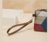 Trendige Retro Kleine Quadratische Tasche: Vielseitige Damen-Reißverschluss-Clutch mit Colorblock-Design.