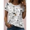 Easter Women's T Shirt Print Graphic Animal Cartoon Fashion Stylish Classic Short Sleeve Crew Neck Regular Tops