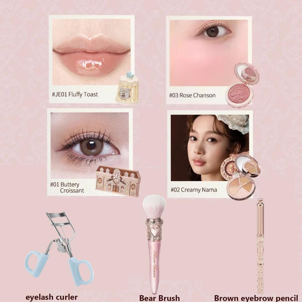 Flower Know Little Angel Collectie Make-up Cadeaubox Oogschaduw Blusher Crème Matte Lippenstift Highlighter Volledige Set Alles-in-één