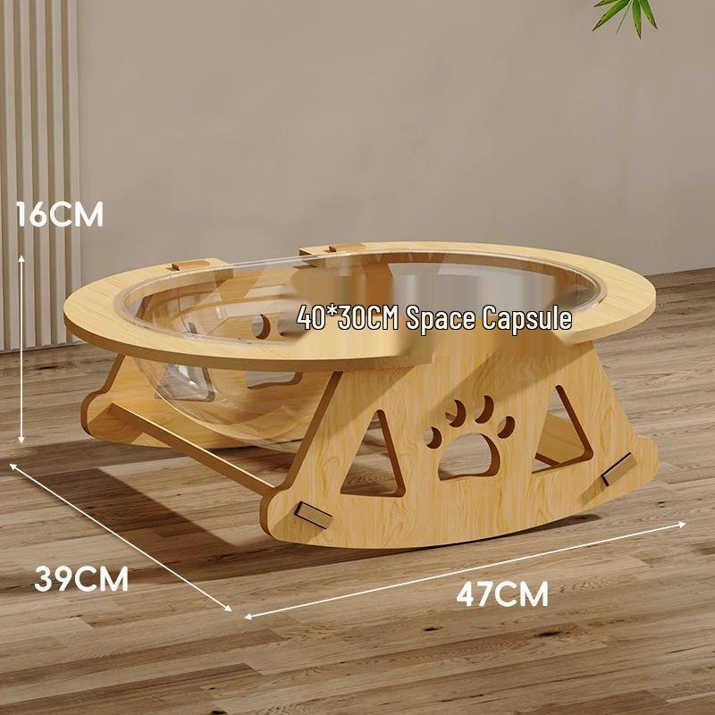All-Season Space Capsule Cat Hammock & Swing Bed