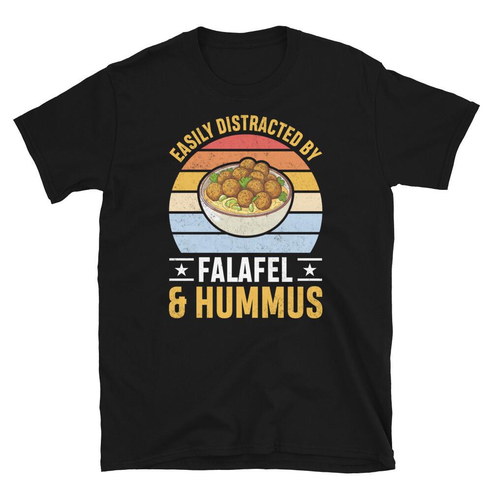 Easily Distracted by Falafel and Hummus Short-Sleeve Unisex T-Shirt S разноцветный