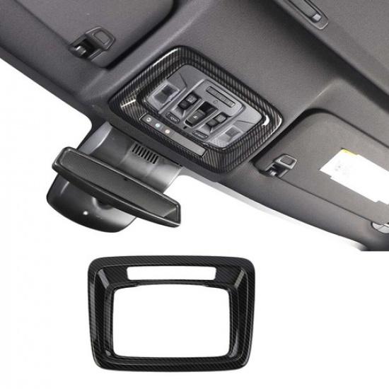 Carbon Front Top Light Control Eye Glass Door Cover Trim for Chevy Silverado 19+