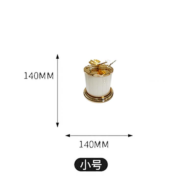 Creative Metal Butterfly Storage Jar Jewelry Cotton Swab Box Home Scented Candle Jar Nut Candy Box Crafts Home Decoration Modern