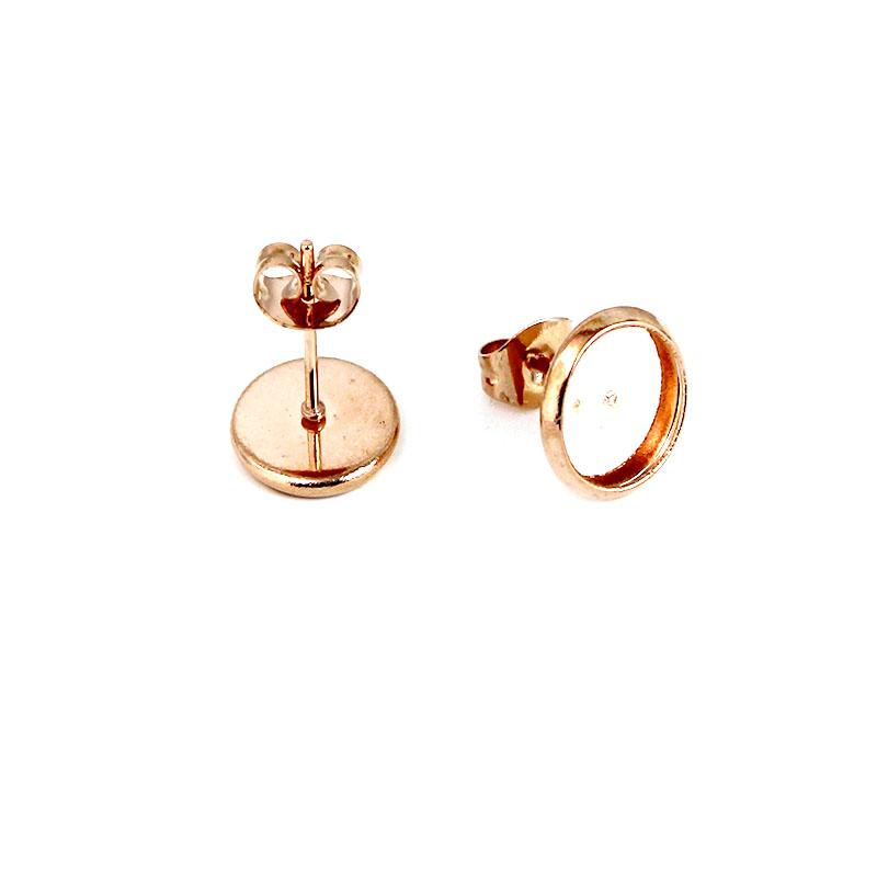 20 Stück Edelstahl Ohrstecker Basis Stift Mit Ohrstecker Passend für 8 10 12mm Cabochon Fassung DIY Schmuckherstellung Zubehör