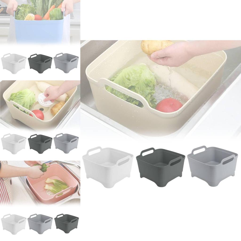 Multi-functional Kitchen Colander Basket For Fruits And Vegetables Portable And Space-saving