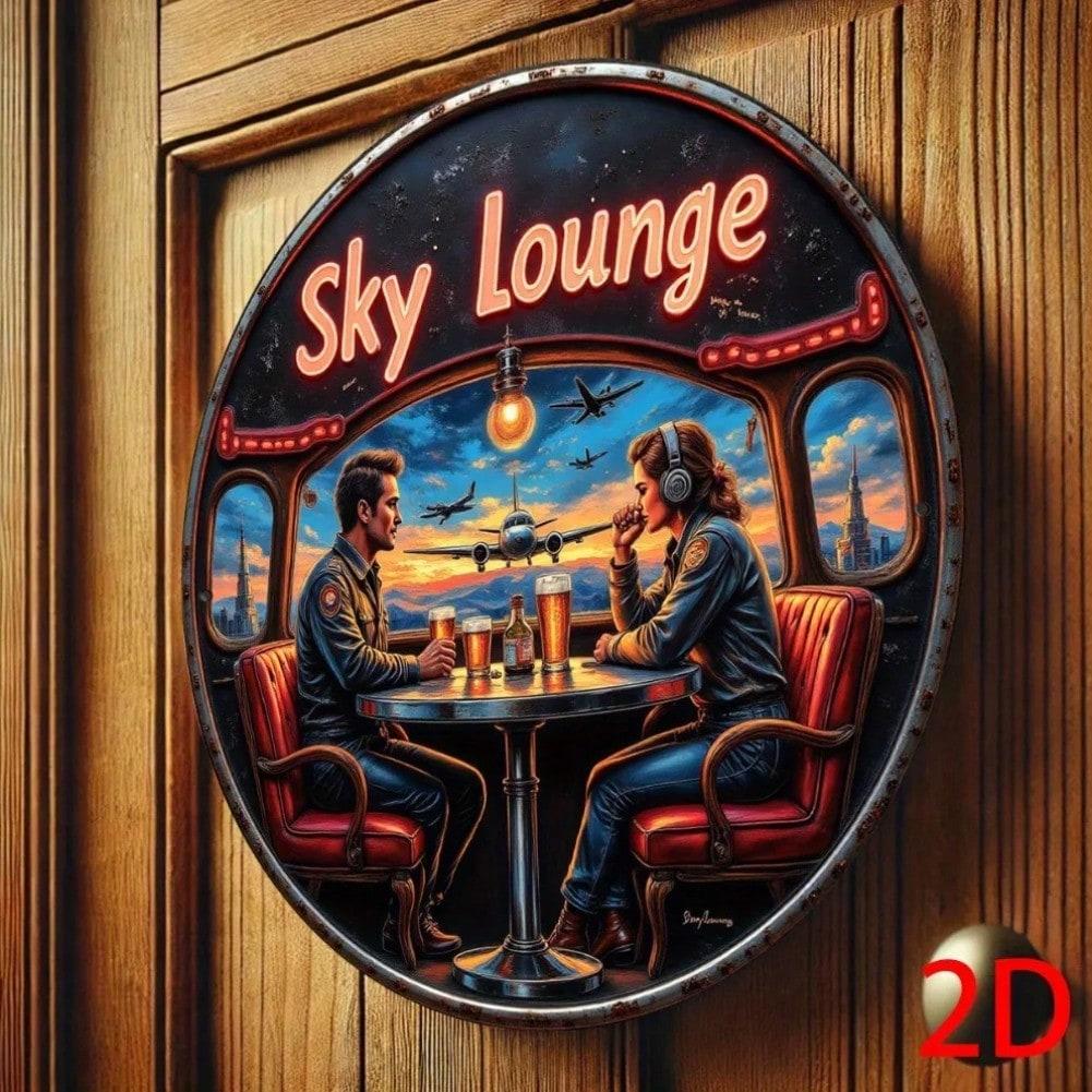 Metal Tin Sign Vintage Airplane Retro Wall Art Decor for Cafe Bar Aviation Theme 20x20