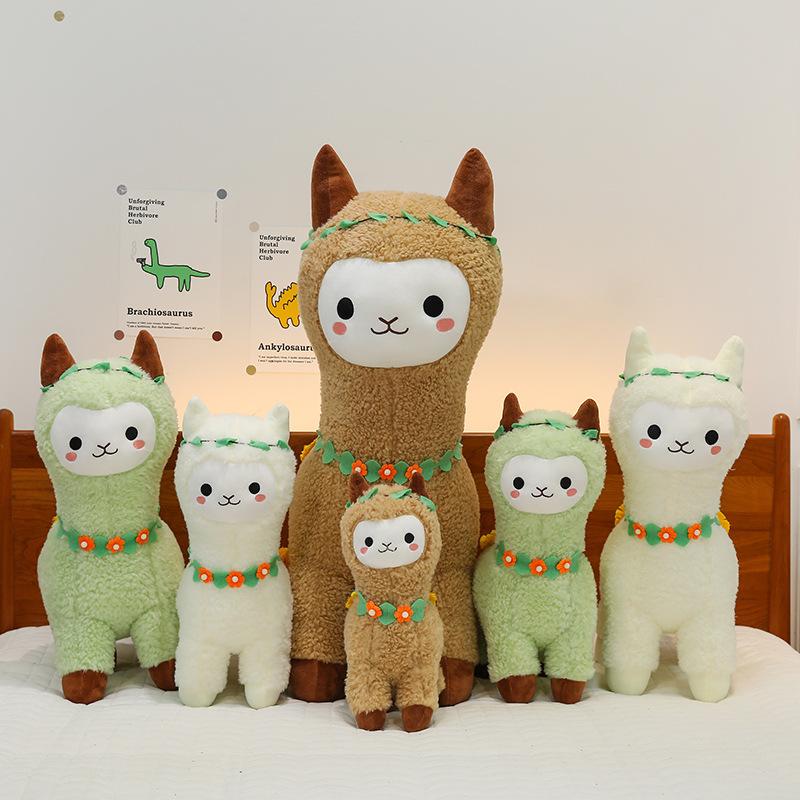 New Garland Alpaca Plush Toy Cartoon Beast Lamb Doll Large Size Children's Rag Doll