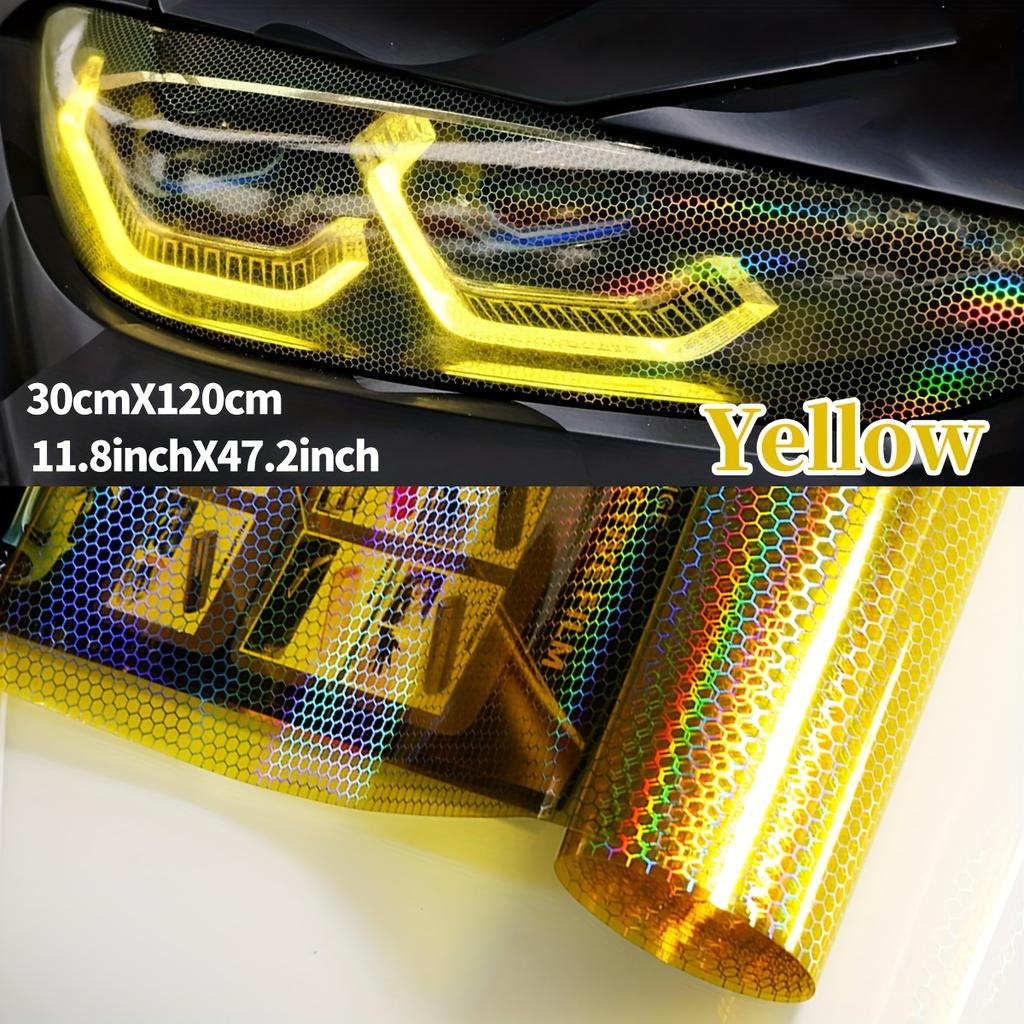 PVC Honeycomb Headlight Tail Light Film | Scratch-Resistant, Durable Vinyl Decal, Color-Changing, Universal Fit for Car Light