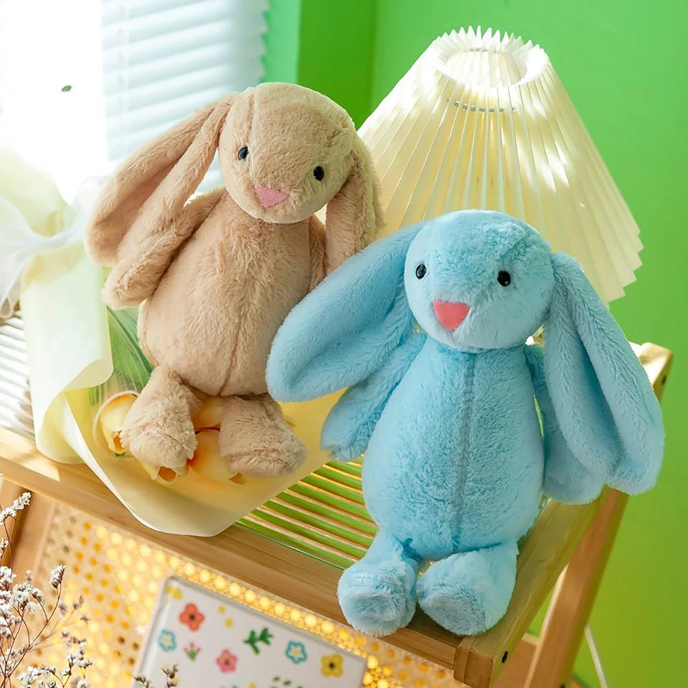 25cm Long Ear Soft Stuffed Bunny Doll  Cute Rabbit Plush Toy  Sleeping Toy Girls Kids Baby Plush Birthday Gifts