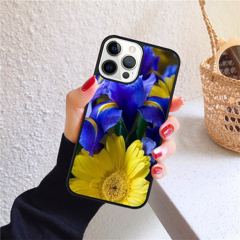 Love Sign with Flag of U-kraine Ukrainian Phone Case Cover For iPhone 17 Air 16 15 14 12 13 Pro Max Plus Fundas