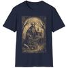 Sommer Herren Zauberer Retro Bedrucktes Rundhals Kurzarmhemd Aus 100% Reiner Baumwolle Weich und Atmungsaktiv Street T-Shirt