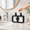 Dual Grid Countertop Soap Dispenser Dual Compartment Wall Mount Soap Dispenser  Bathroom