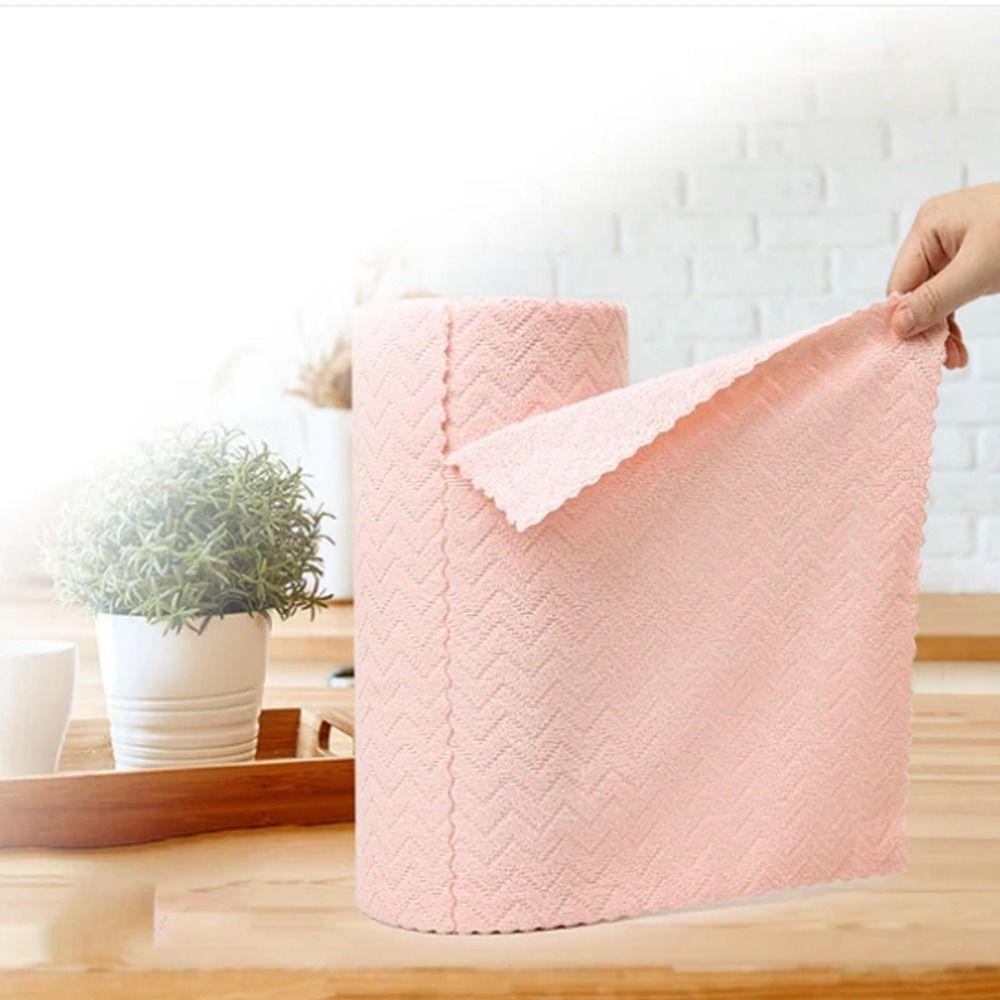 30Pcs/Roll Water Oil Absorbent Microfiber Cleaning Cloth Fast Drying Durable Cleaning Towels Double Sided Soft Absorbent