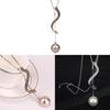 Elegant Pearl Necklace For Women With Gold Plated Alloy Chain Long Letter Pendant For Winter Fashion