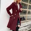 Women's Solid Color Thick Long  Sleeve Fashion Coat Jacket