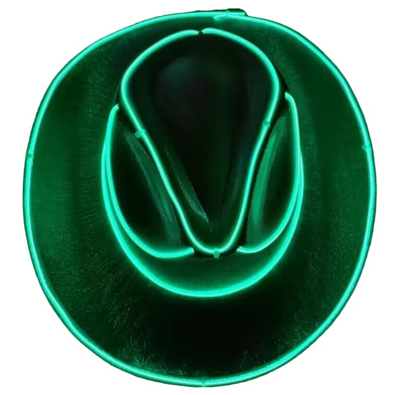 Western Hat Light Up LED Cowgirl Hat Party Hat Stage Costume Headwear