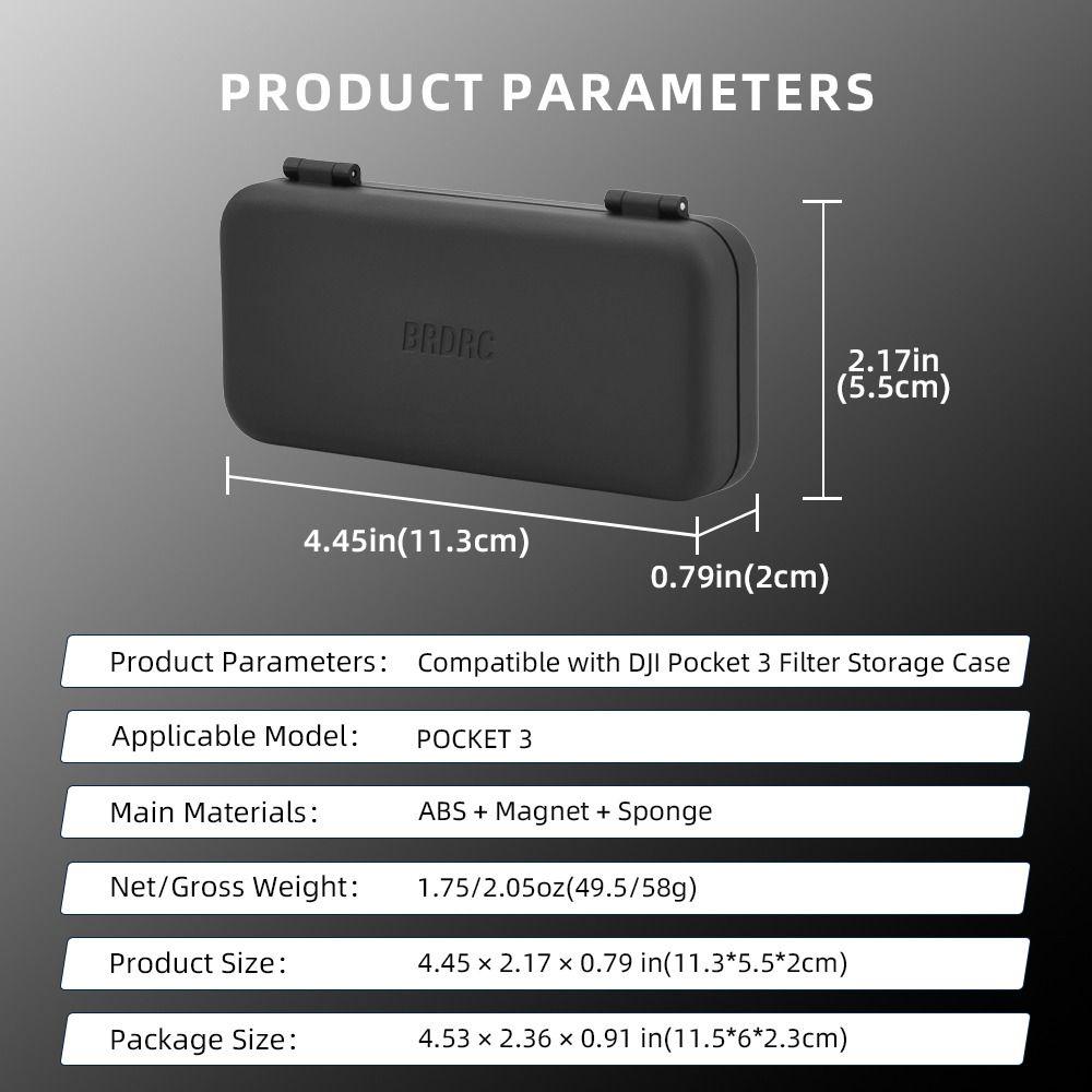 Protective Lens Filters Storage Box Mini Anti-scratch Filters Carrying Case Dustproof Portable for DJI Osmo Pocket 3