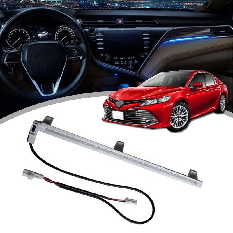 Car Interior Decorative Light Console Strip Atmosphere Light Blue Dashboard Console Ambient LED Lights for Toyota Camry 2018
