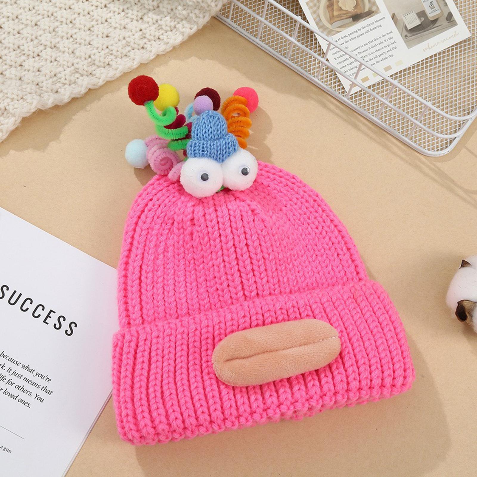 

Women s Hat Funny Cartoon Sausage Mouth Wool Hat Knitted Ear Protectioned Hat Winter Warm Cute Big Head Cute Funny Hat One Size