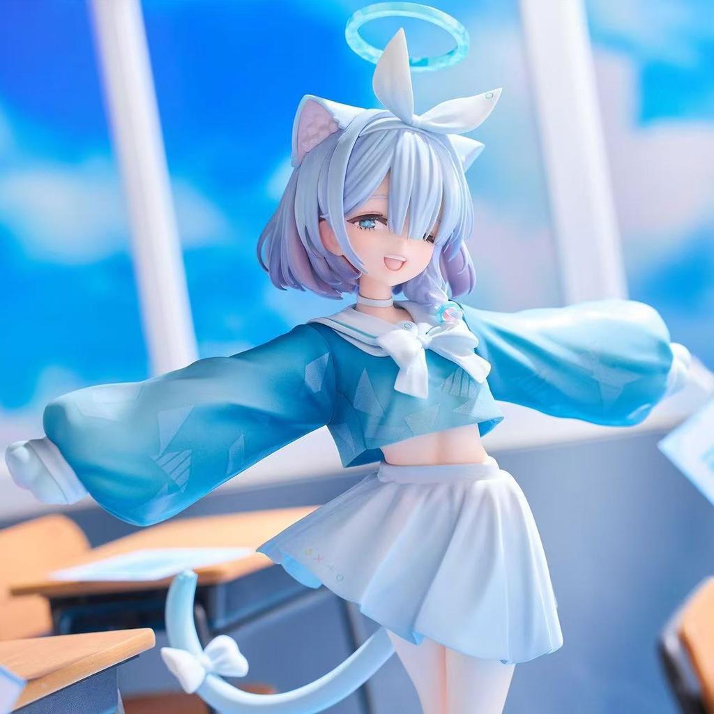 Azure blue sailor suit cute beautiful girl Alona hand-made, 21cm