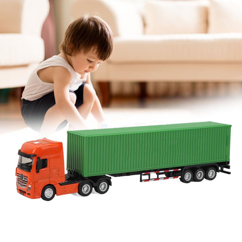 1:50 Scale Container Truck Stimulation Detachable   Hauler Tractor Trailer for Indoor