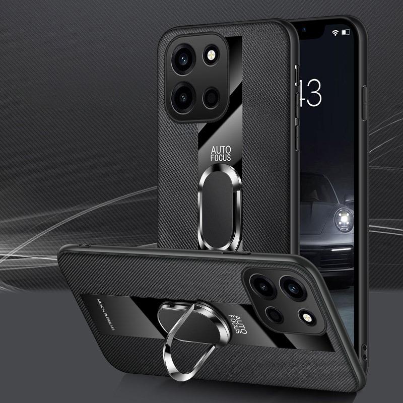 For OnePlus Nord6 Case Business Magnetic Ring Holder Shockproof sheepskin Leather Soft Silicone Fashion for OnePlus Nord 6 Back Cover
