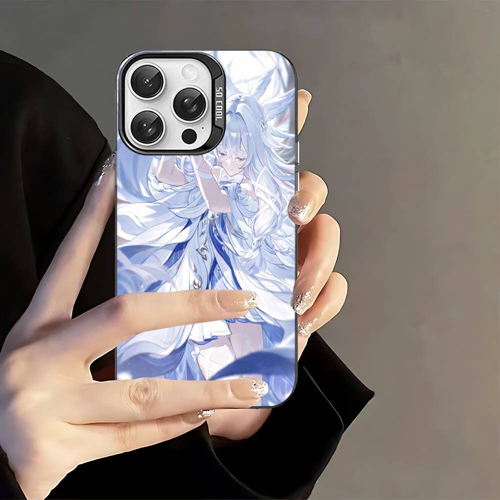 Genshin Impact Columbina Phone Case For IPhone 17 16 15 14 13 12 11 Pro Max Plus Color Silver Cover