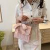 Bow Backpack for Ladies New Trendy Fashion College Style Backpack Simple Handbag Travel Bag