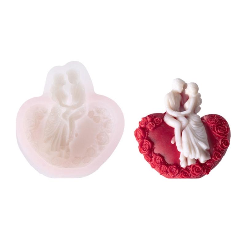 

Rose Heart Silicone Molds for Making Soap Wedding Decoration Easy Demolding Epoxy Resin Molds