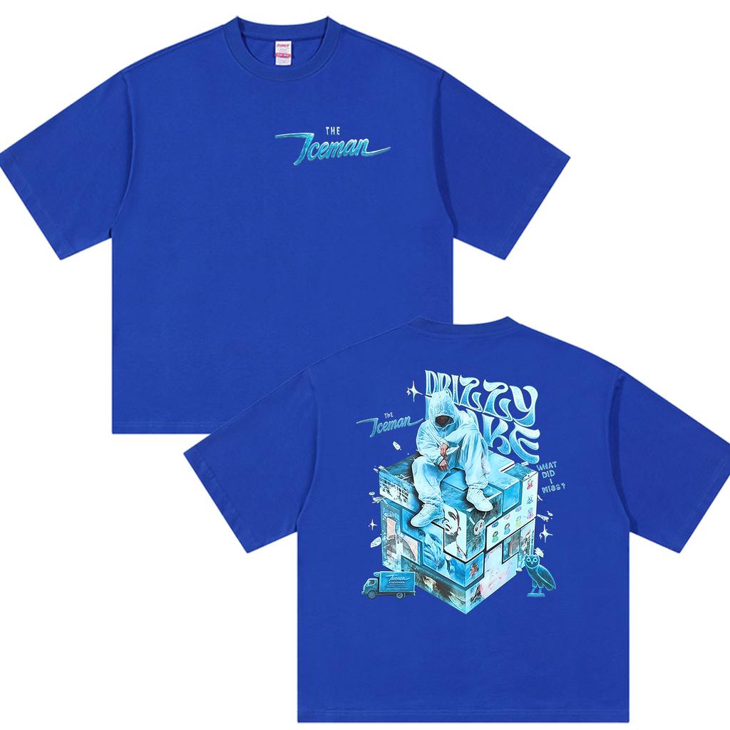 Drake Iceman What Did I Miss Album Merch Shirts Men's Vintage Cotton Y2K Short Sleeve T-Shirt Rap Man Clothing