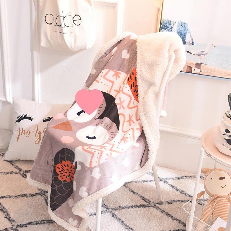 2025 Lambswool Double-Layer Thickened Warm Kids' Cloud Blanket